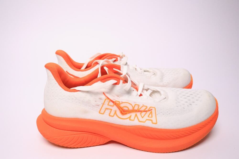 Hoka One One Mach 6 Women's Size 7.5 Frost Lava Orange Sneakers Shoes #215